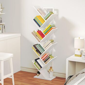 Nine Tier Tree Bookshelf Bookcase With Shelves, 4 of 11