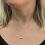 The Bee Accent Gold Plated Necklace, thumbnail 2 of 4