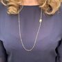 Long Gold Plated Shell Necklace, thumbnail 3 of 5