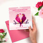 To My Wife On Valentine's Day Love Birds Card, thumbnail 5 of 5