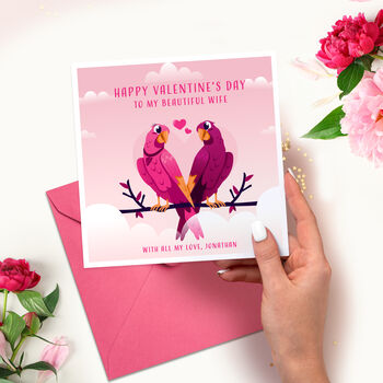 To My Wife On Valentine's Day Love Birds Card, 5 of 5