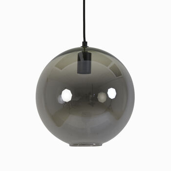 Orb Smoked Grey Glass Pendant Light, 3 of 4