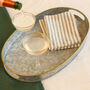 Galvanised Zinc And Gold Barware Serving Tray, thumbnail 3 of 7