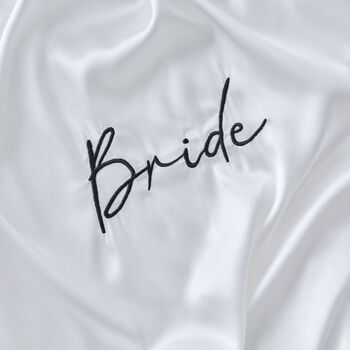 White Embroidered Bride Dressing Gown, 2 of 5