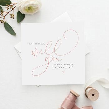 Will You Be My Maid Of Honour Card | Rose Text Fe37, 3 of 4