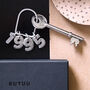 Birth Year Birthday Charms Keyring, thumbnail 2 of 4