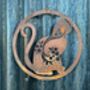 Metal Cat Garden Sculpture Wall Art, thumbnail 4 of 4