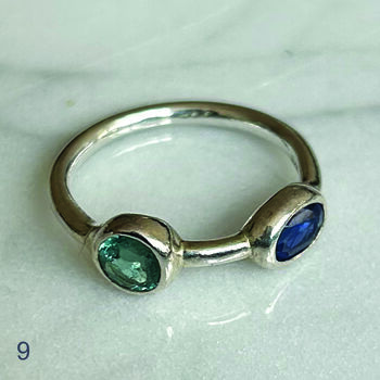 Tara Two Stone Silver Ring, 10 of 12
