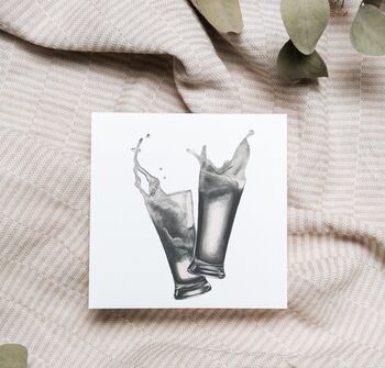 Luxury Beer Blank Greeting Card And Envelope, 3 of 3