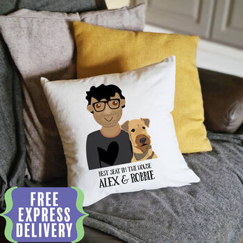 Personalised Dog Dad Gift Cushion, 2 of 12