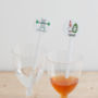 Custom White Acrylic Drink Stirrers Party Favours, thumbnail 2 of 2