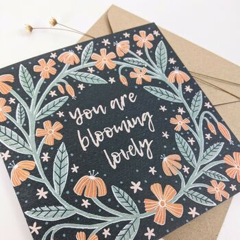 You Are Blooming Lovely, Blank Notelet Card, 2 of 7