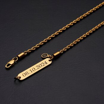 Gold 3mm Rope Necklace, 2 of 11