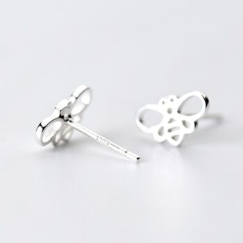 Sterling Silver Bee Stud Earrings, 2 of 3