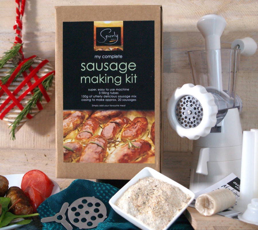 make your own sausages with machine by designa sausage & spicely does