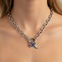 Charm Builder™ Silver Chunky Oval Chain Clasp Charm Necklace, thumbnail 1 of 11