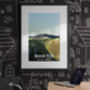 Mam Tor Peak District Landscape Art Print, thumbnail 1 of 4