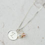 Monogram And Birthstone Silver Necklace, thumbnail 8 of 11