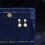 Sterling Silver Double Opal Dangle Earrings, thumbnail 5 of 12