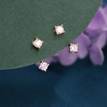 Sterling Silver Double Cz Ear Jacket, 3 of 11