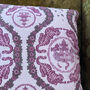 Tiger Chinoiserie Print Velvet Piped Cushion, thumbnail 4 of 4
