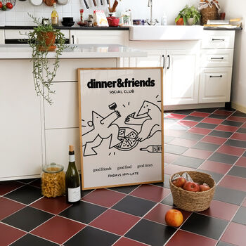 Dinner And Friends Social Club Illustration Print, 7 of 9