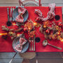 Red Stripe 100% European Linen Stripe Table Runner, thumbnail 1 of 2