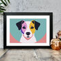 Jack Russell Dog Portrait Illustration Print, thumbnail 1 of 2