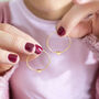 Tiny Gold Plated Heart Hoop Earrings, thumbnail 1 of 8