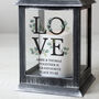 Personalised 'Love' LED Black Lantern Wedding Gift, thumbnail 2 of 2