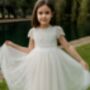 Audrey In Ivory White ~ Party Or Flower Girl Dress, thumbnail 1 of 5