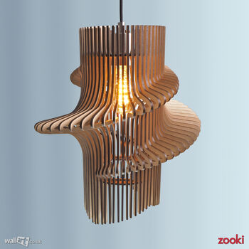 Zooki 16 'Skadi' Wooden Pendant Light, 4 of 9