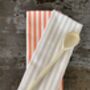 Blue Florence Stripe Cotton Linen Tea Towel, thumbnail 1 of 3