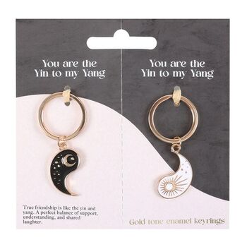 Pair Of Yin Yang Best Friend Keyrings, 2 of 3