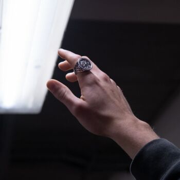 Men's Large Gold St George Signet Ring, 5 of 8