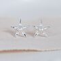 Sterling Silver And Pearl Starfish Stud Earrings, thumbnail 1 of 10