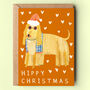 Hippy Dog Christmas Card, thumbnail 1 of 2