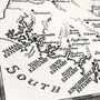 Devon Coastlines Map Hand Drawn Fine Art Print, thumbnail 9 of 12