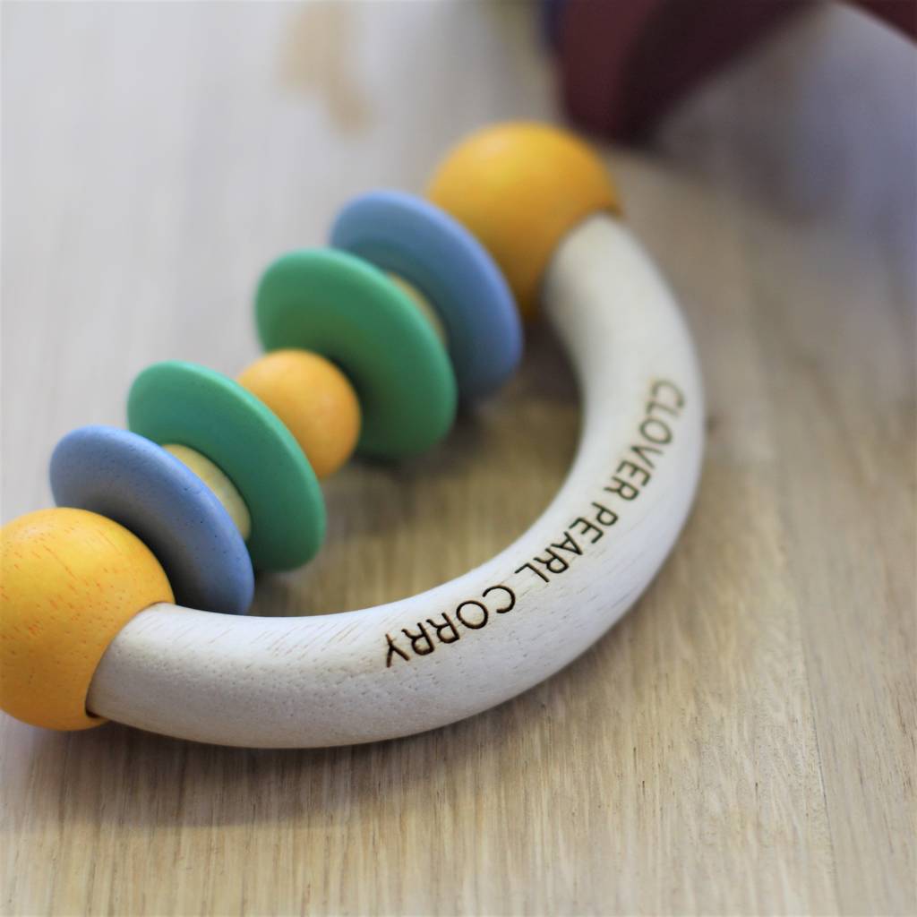 personalised baby grasping toy by hot dot laser