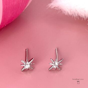 Star Stud Earrings With Sparkly Gemstones, 7 of 9