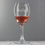 Personalised Name Only Engraved Wine Glass, thumbnail 1 of 3