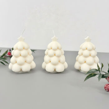 White Christmas Tree Candle And Christmas Decoration, 4 of 12