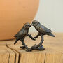 Limited Edition Solid Bronze Lovebirds, 8th Anniversary, thumbnail 2 of 9