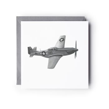 P51 Mustang – Military Aviation Greeting Card, 2 of 5
