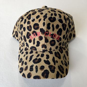 Personalised Slogan Leopard Print Cap, 2 of 3