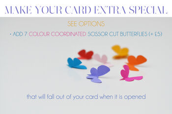 Butterfly Birthday Purple Butterflies Heart Card Not 3D, 3 of 12