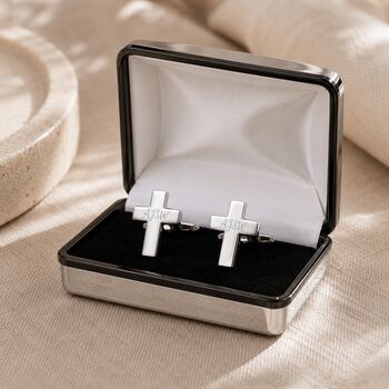 Personalised Cross Cufflinks, 5 of 7