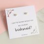 Tie The Knot Bridesmaid Earrings, thumbnail 3 of 6