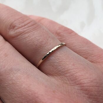 Recycled 9ct Gold Stacking Ring Or Slim Wedding Band, 5 of 7
