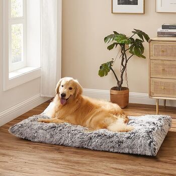 Dog Bed Cushion Pet Padded Fluffy Mat Plush, 5 of 11